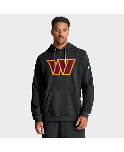 Nike Men's Black Washington Commanders Sideline Standard Issue Initial Home Dri-fit Hoodie