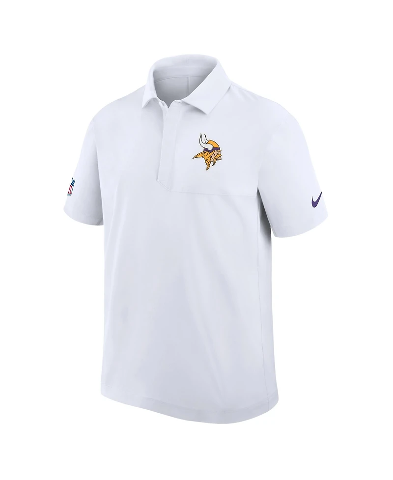 Nike Men's White Minnesota Vikings Sideline City Pride Woven Performance Polo Shirt