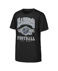 Outerstuff Big Boys and Girls Black Las Vegas Raiders Kick Off T-Shirt