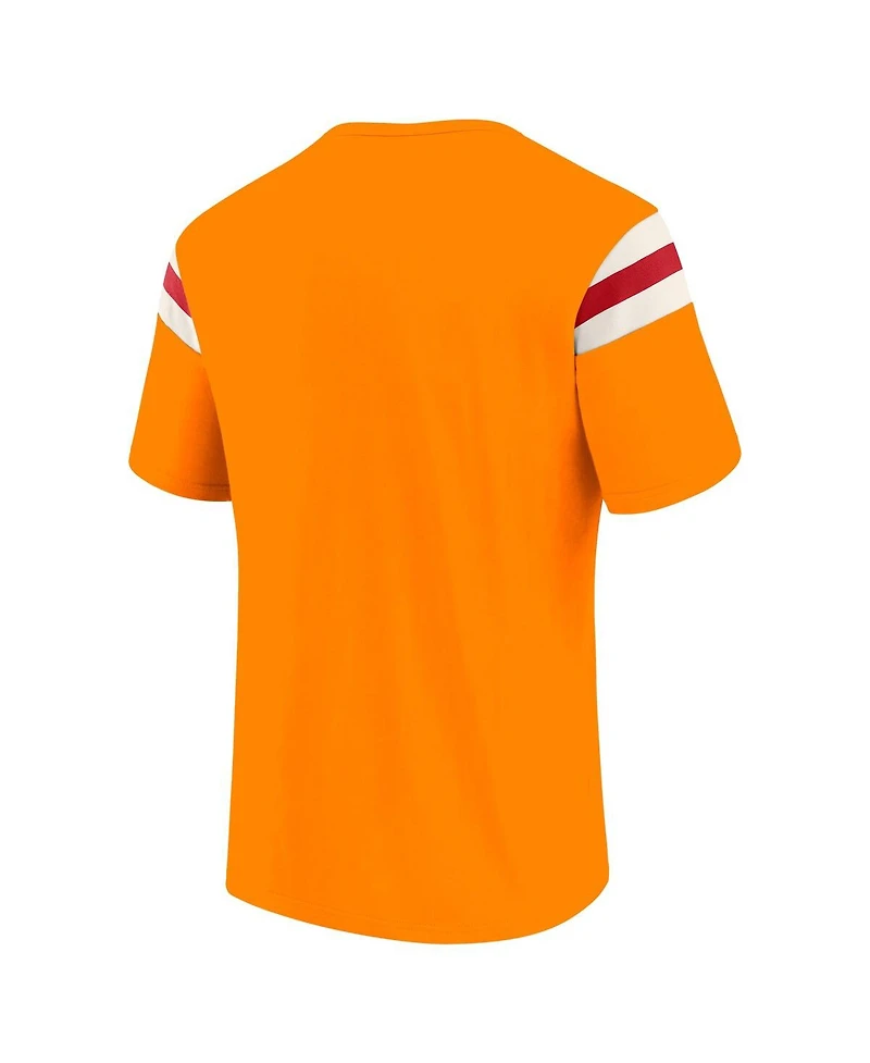 Darius Rucker Collection by Fanatics Men's Orange Tampa Bay Buccaneers Distressed Throwback Shoulder Stripe T-Shirt