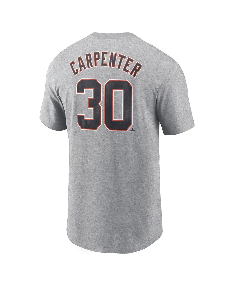Nike Men's Kerry Carpenter Gray Detroit Tigers Fuse Name Number T-Shirt