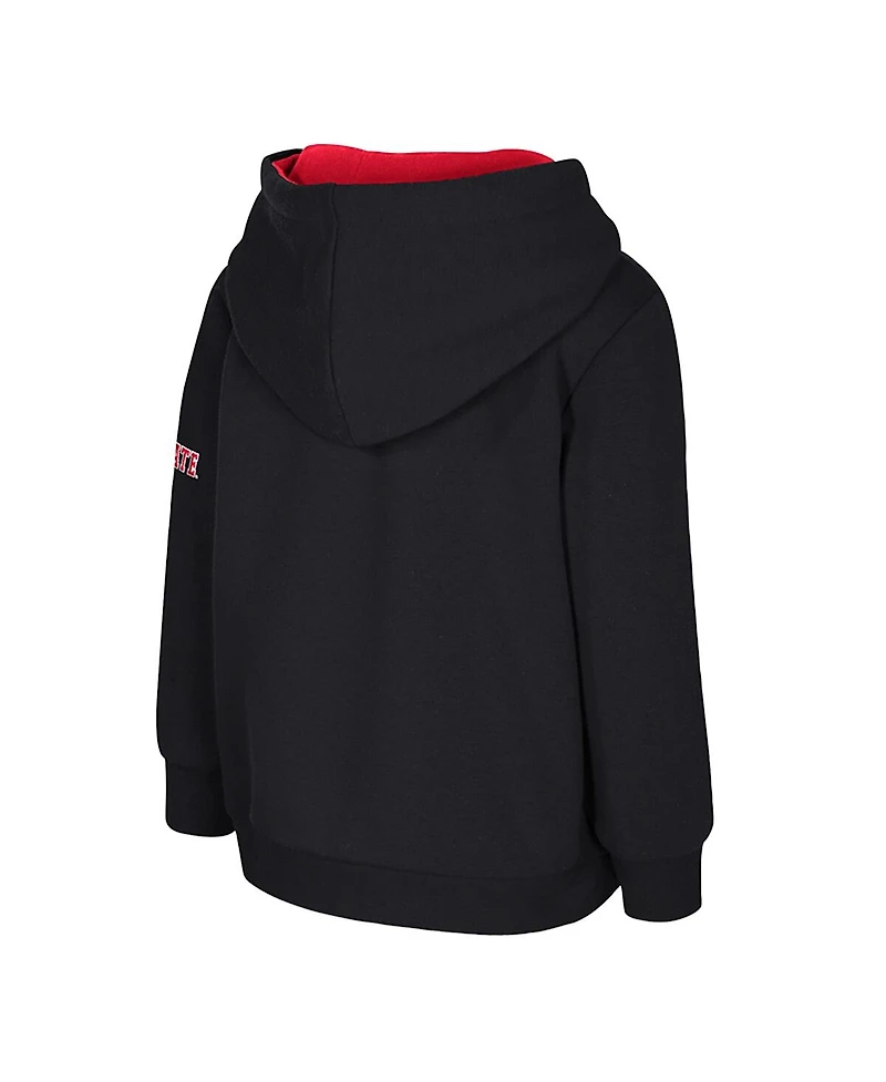 Colosseum Toddler Black Ohio State Buckeyes Big Logo Volume Fleece Pullover Hoodie