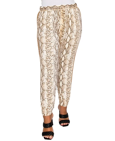 COIN804 Plus Python Side Contrast Jogger Pants