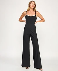 Seni & Cade Juniors' Scuba Crepe Contrast Peekaboo Jumpsuit