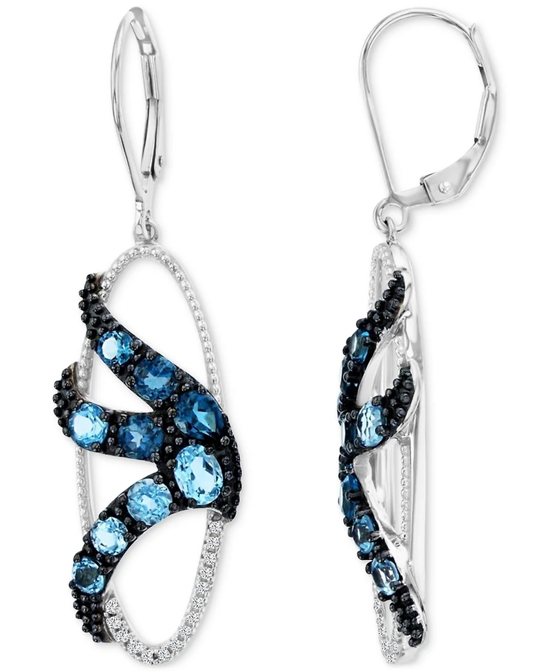 Macy's Diamond Drop Earrings (0.09 ct. t.w.) in Sterling Silver