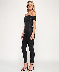 Seni & Cade Juniors Lurex Off-The-Shoulder Top