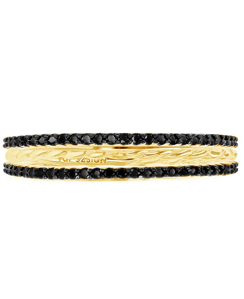 Macy's Cubic Zirconia Ring Trio Stack (1.044 ct. t.w.) 14K Yellow Gold Over Sterling Silver
