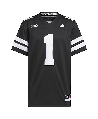 Adidas Men's 1 Black Nebraska Huskers Alternate Premier Jersey