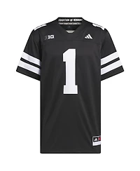 Adidas Men's 1 Black Nebraska Huskers Alternate Premier Jersey