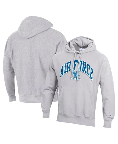 Champion Men's Gray Air Force Falcons Vault Late Night Reverse Weave Pullover Hoodie