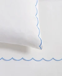 Peri Home Scallop 300-Thread Count Cotton 3-Pc. Sheet Set, Twin