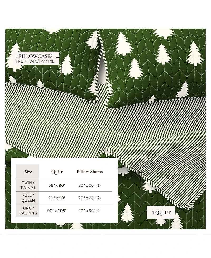 Linery & Co. Lodge Microfiber Quilt Set with Shams
