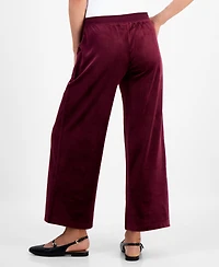 Style & Co Petite Pull-On Wide-Leg Velour Lounge Pants, Macy's Exclusive