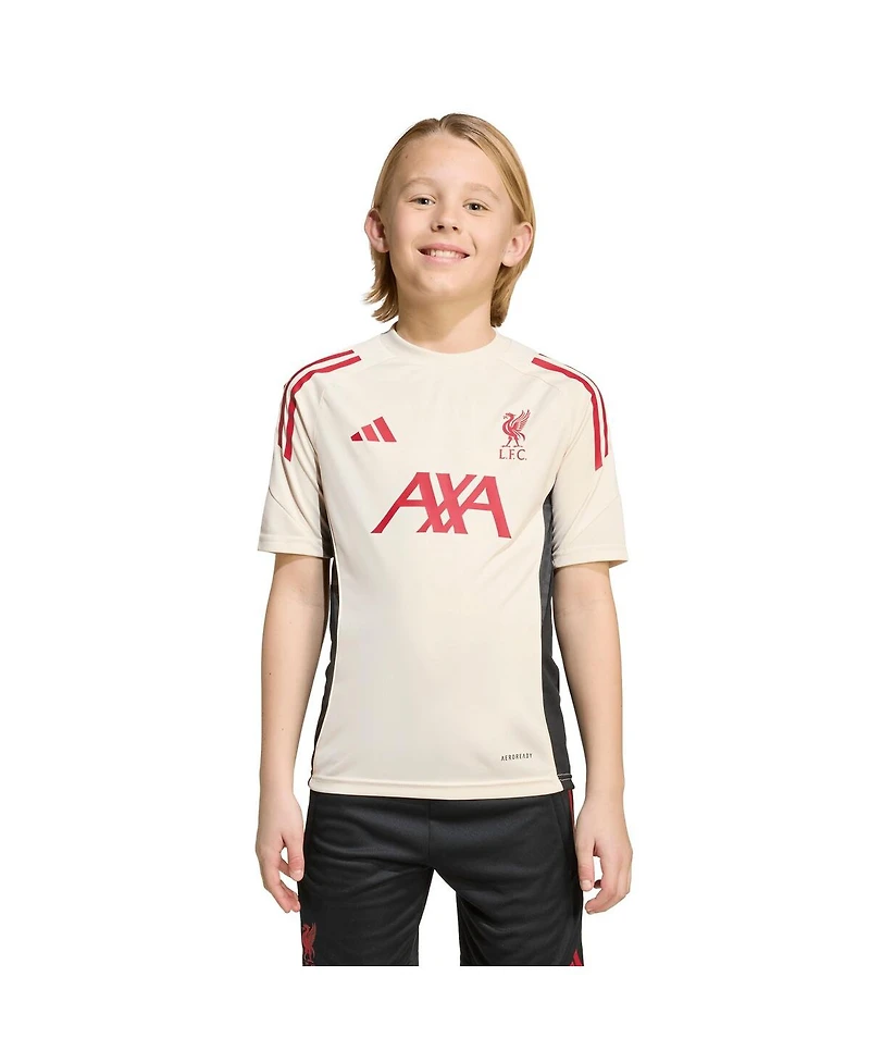 Adidas Big Boys and Girls White Liverpool 2025/26 Aeroready Training Jersey
