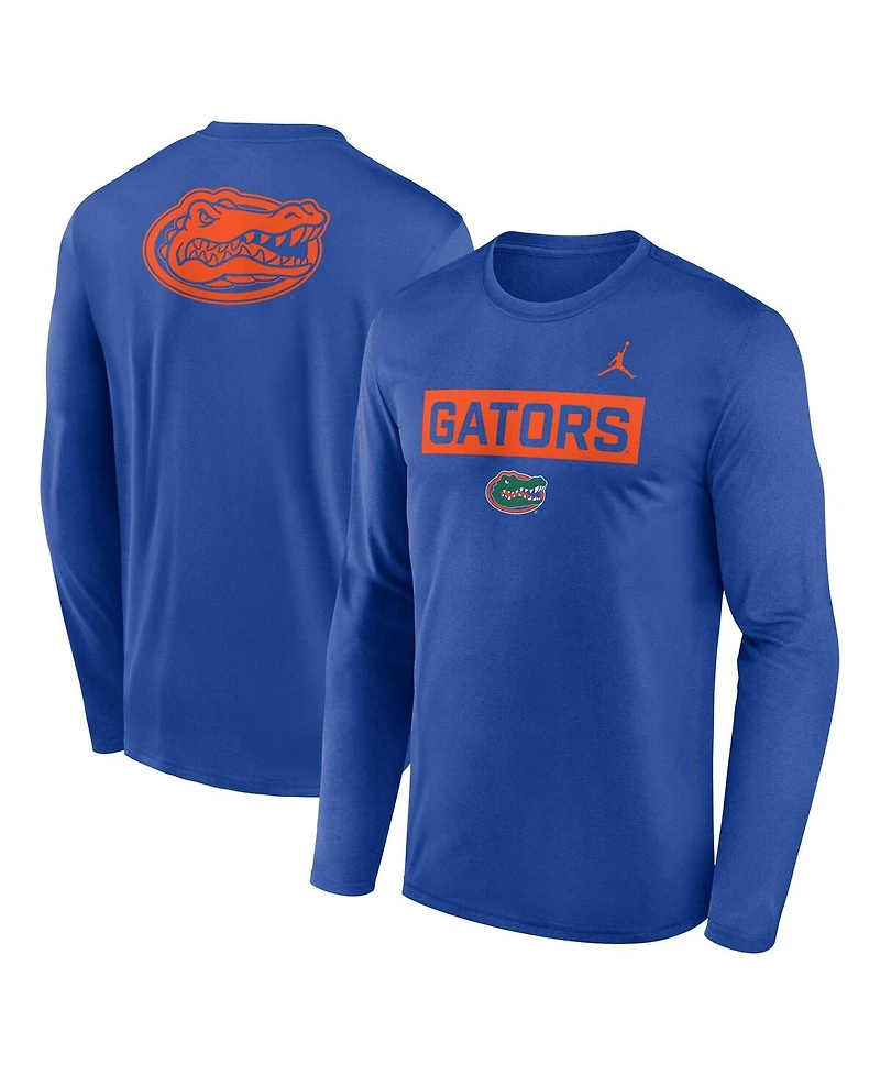 Jordan Men's Royal Florida Gators Primetime Campus 2-Hit Legend Long Sleeve T-Shirt