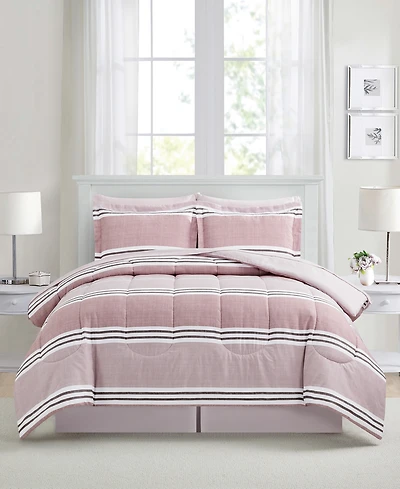 Sunham Aiden Striped 8-Pc. Comforter Sets, Exclusively at Macy's