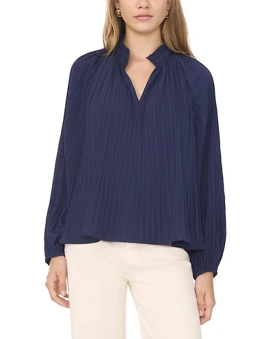 1.state Women's Long Sleeve Pleat Blouse
