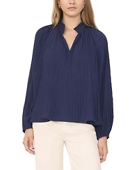 1.state Women's Long Sleeve Pleat Blouse