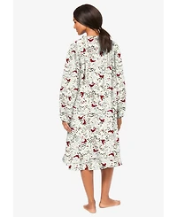 Only Neccessities Women's Cotton Flannel Print Short Gown