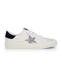 Grande - White Studded Cheetah Mix Women's's Sneaker by
