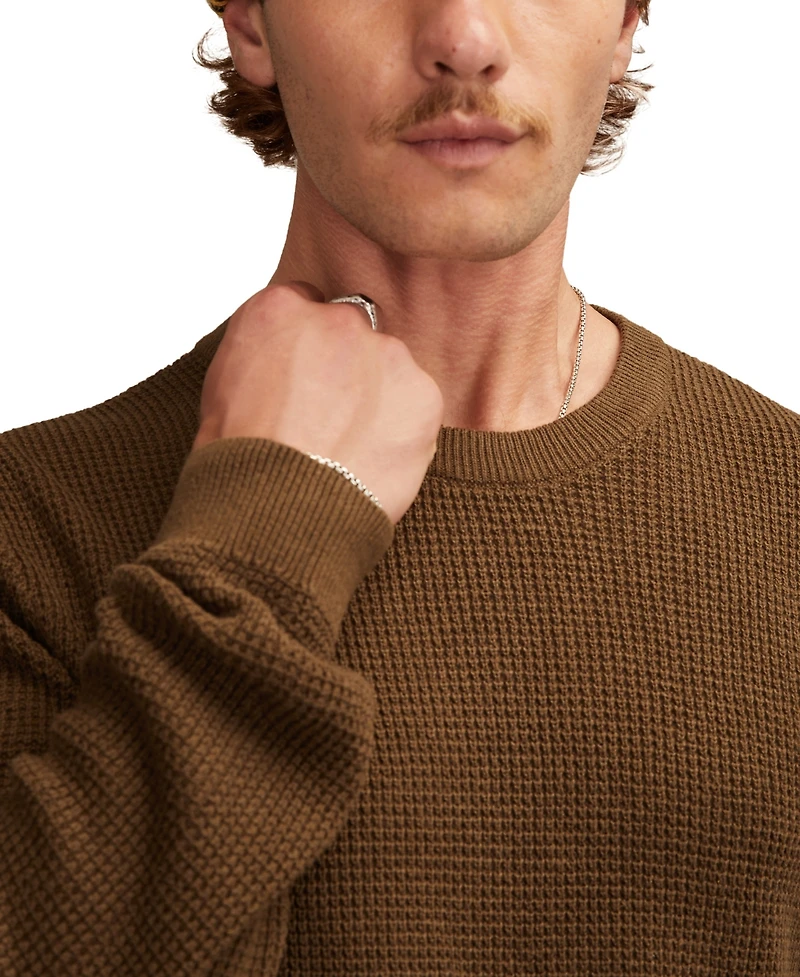 Lucky Brand Men's Waffle Crewneck Sweater