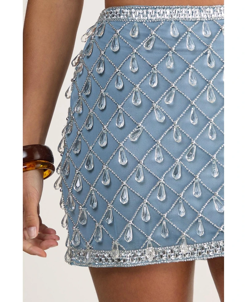 Nasty Gal Women's Droplet Embellished Mini Skirt