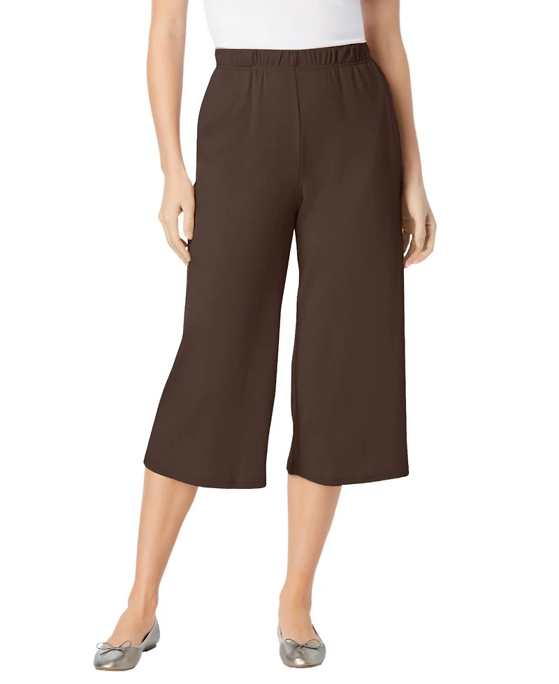 Woman Within Plus 7-Day Knit Culotte
