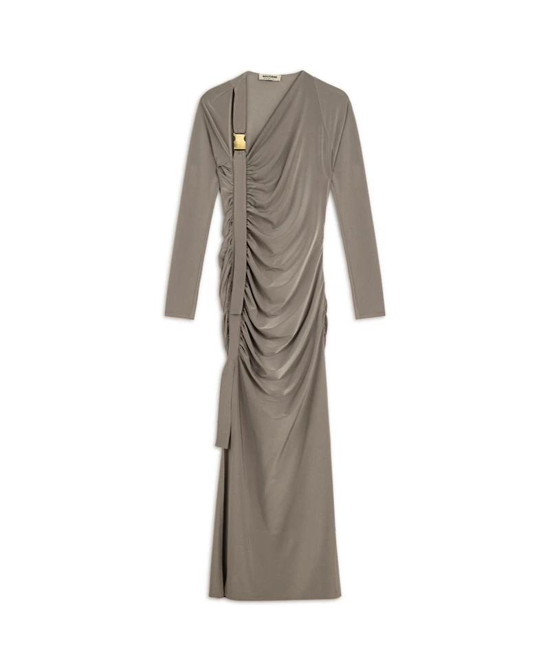 Nocturne Women's Metal Buckle Detailed Maxi Dress