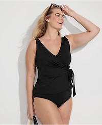 Lands' End Women's Ddd-Cup Side Tie Tankini Top