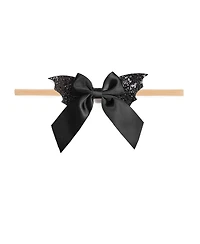 Sweet Wink Baby Girl's Glitter Bat Halloween Coquette Bow Baby Headband