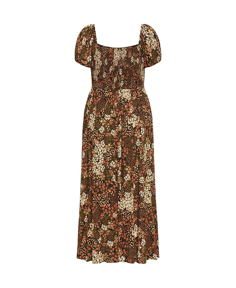 City Chic Women's Abbie Print Maxi Dress