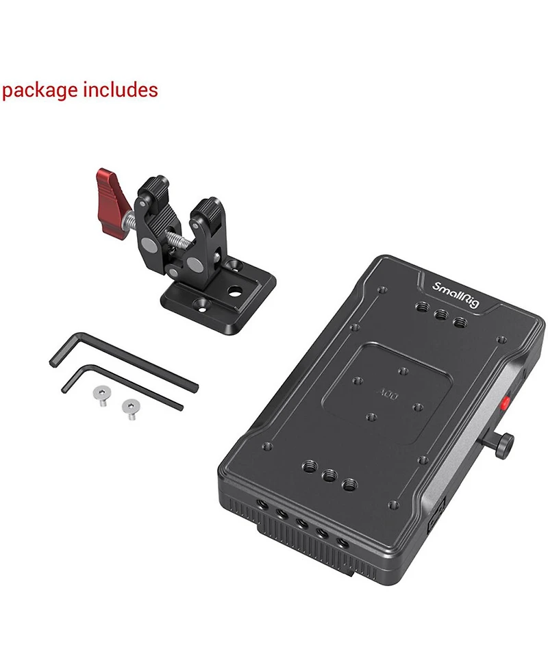 SmallRig 3202 V-Mount Battery Adapter Plate with Crab-Shaped Clamp