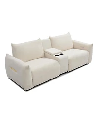 Streamdale Power Lift Sofa with Cup Holders, Usb, Storage, Sleeper, Linen