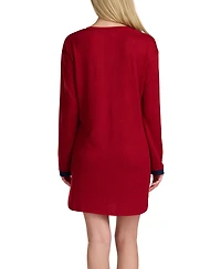 Tommy Hilfiger Women's Long Sleeve Henley Sleepshirt
