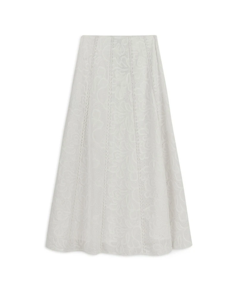 Nocturne Women's Embroidery Detail Midi Skirt