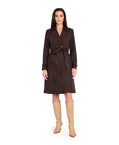 Tahari Asl Women's and Petite Long Sleeve Trench Coat, Regular &