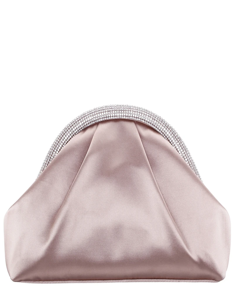 Nina Crystal Trim Magnetic Snap Frame Clutch