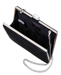 Nina Crystal Minaudiere Lift Lock Clutch