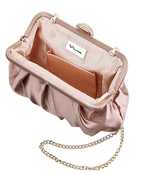 Nina Classic Lift Lock Satin Clutch