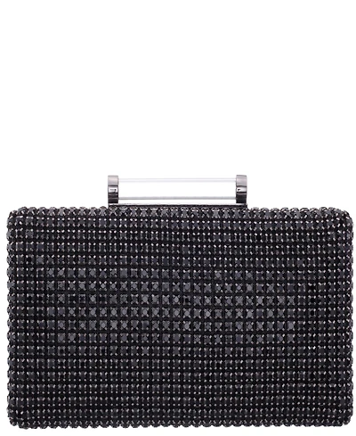 Nina Mini Crystal Encrusted Minaudiere Lift Lock Clutch