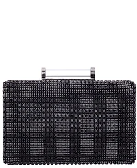 Nina Mini Crystal Encrusted Minaudiere Lift Lock Clutch