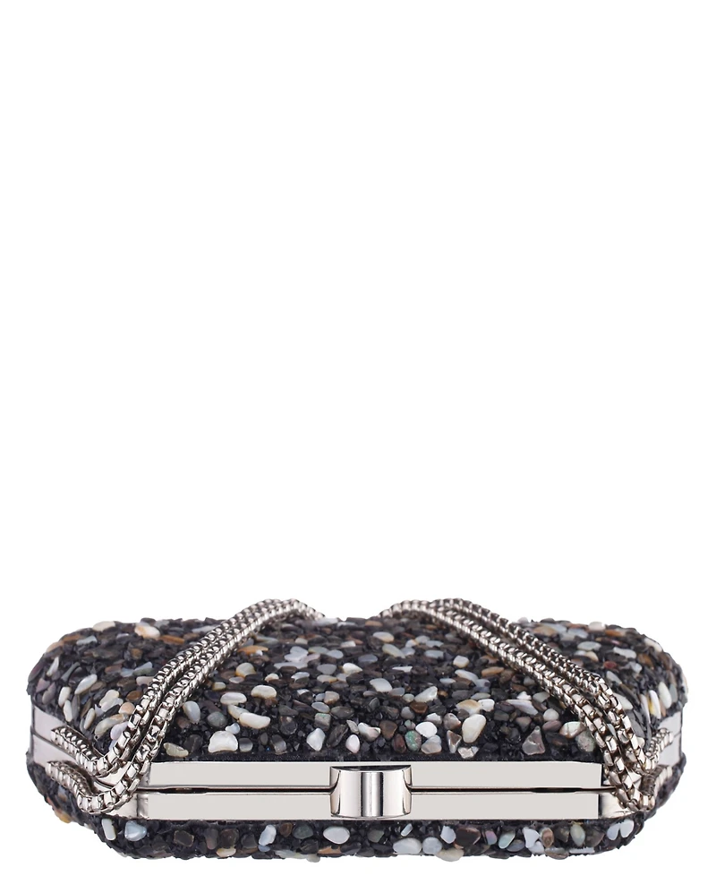 Nina Rock Candy Minaudiere Crystal Lift Lock Clutch