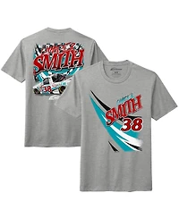 Front Row Men's Heather Gray Chandler Smith Quick Tie Car T-Shirt