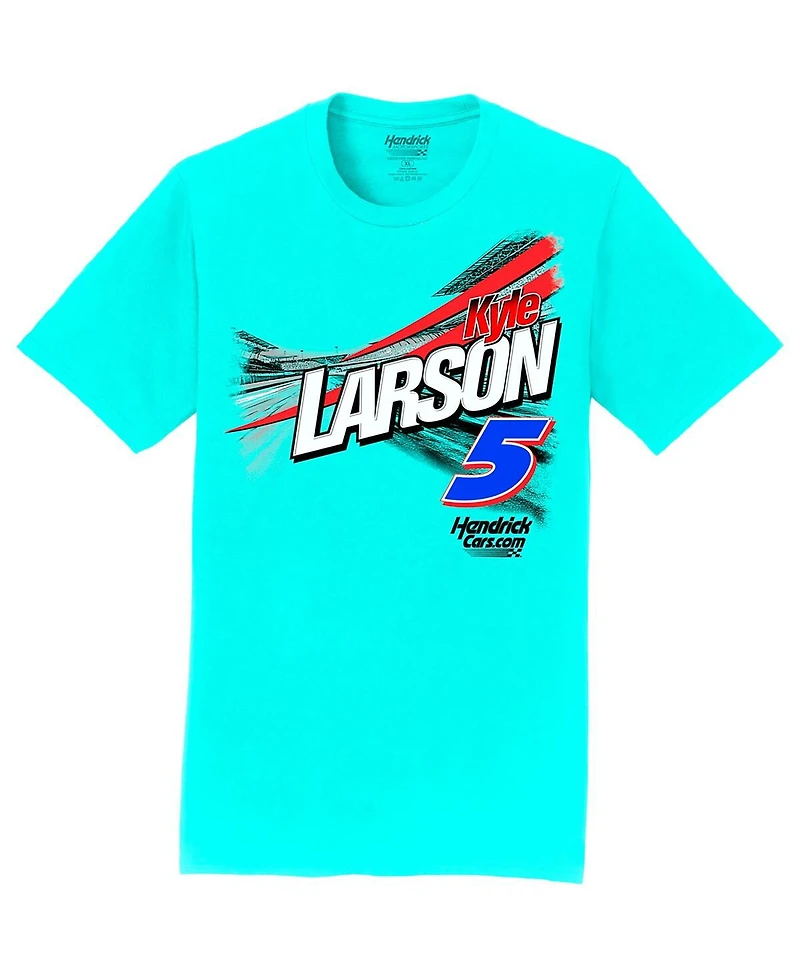 Hendrick Motorsports Team Collection Men's Aqua Kyle Larson Car T-Shirt