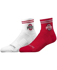 Strideline Men's and Women's 2-Pack Ohio State Buckeyes Premium Knit Half Calf Socks Set