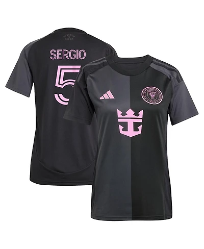 Adidas Women's Sergio Busquets Black Inter Miami Cf 2025 The Fortitude Kit Replica Player Jersey