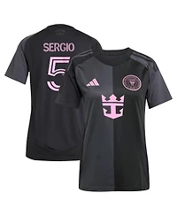 Adidas Women's Sergio Busquets Black Inter Miami Cf 2025 The Fortitude Kit Replica Player Jersey