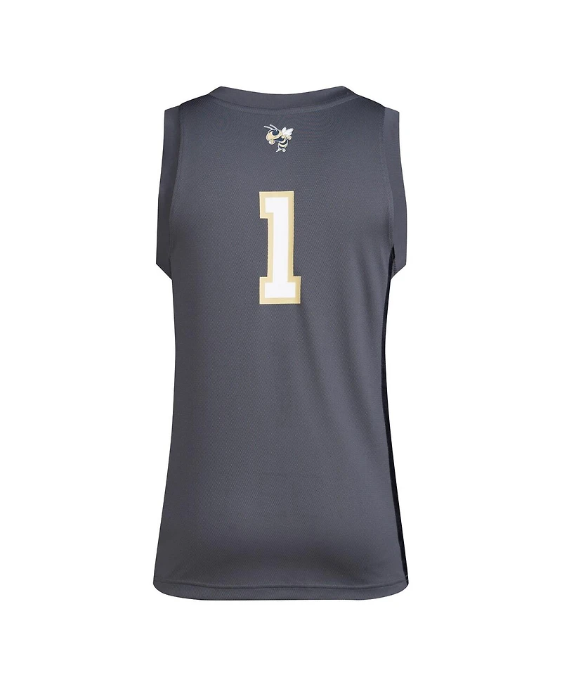 Adidas Men's 1 Gray Georgia Tech Yellow Jackets Replica Swingman Jersey