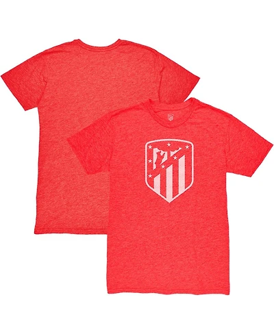 1863FC Men's Red Atletico de Madrid Mono Crest Twisted Tri-Blend Slub T-Shirt