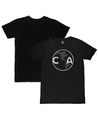 1863FC Men's Black Club America Mono Crest Slub T-Shirt